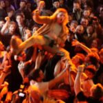 A crowdsurfer at Bristol's Simple Things festival