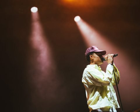 Loyle Carner performing at Bristol's Forwards festival 2024