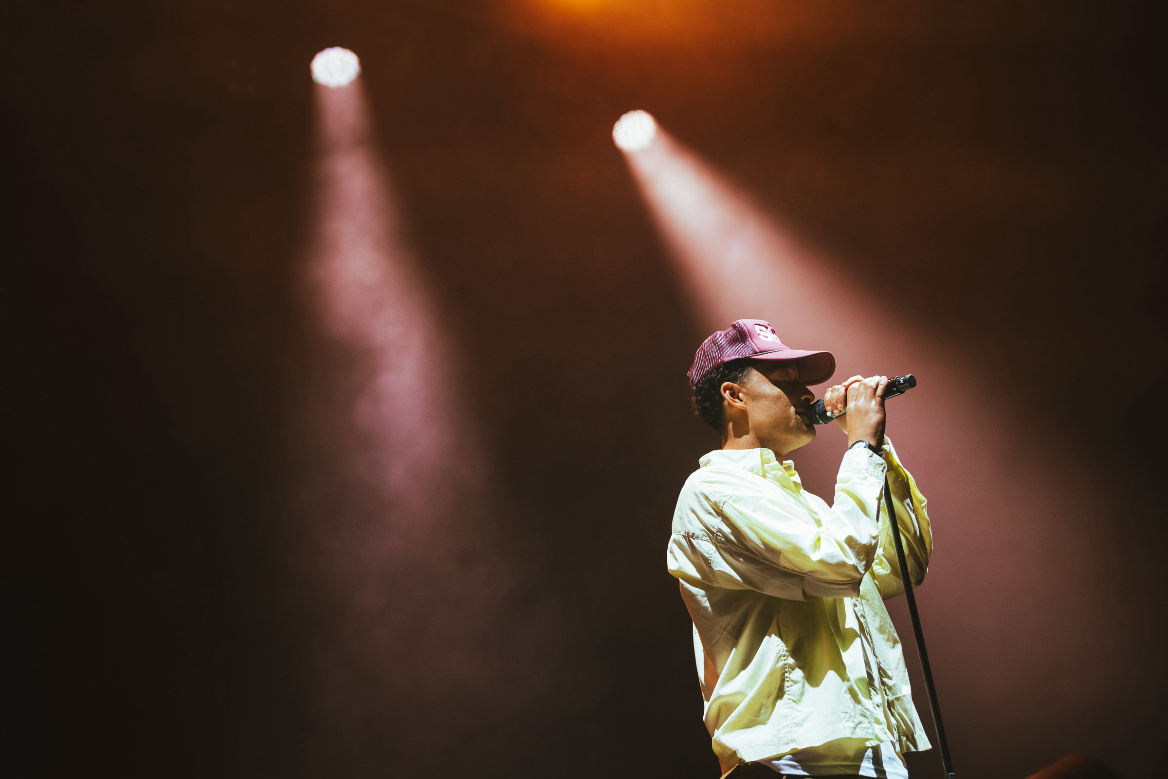 Loyle Carner performing at Bristol's Forwards festival 2024