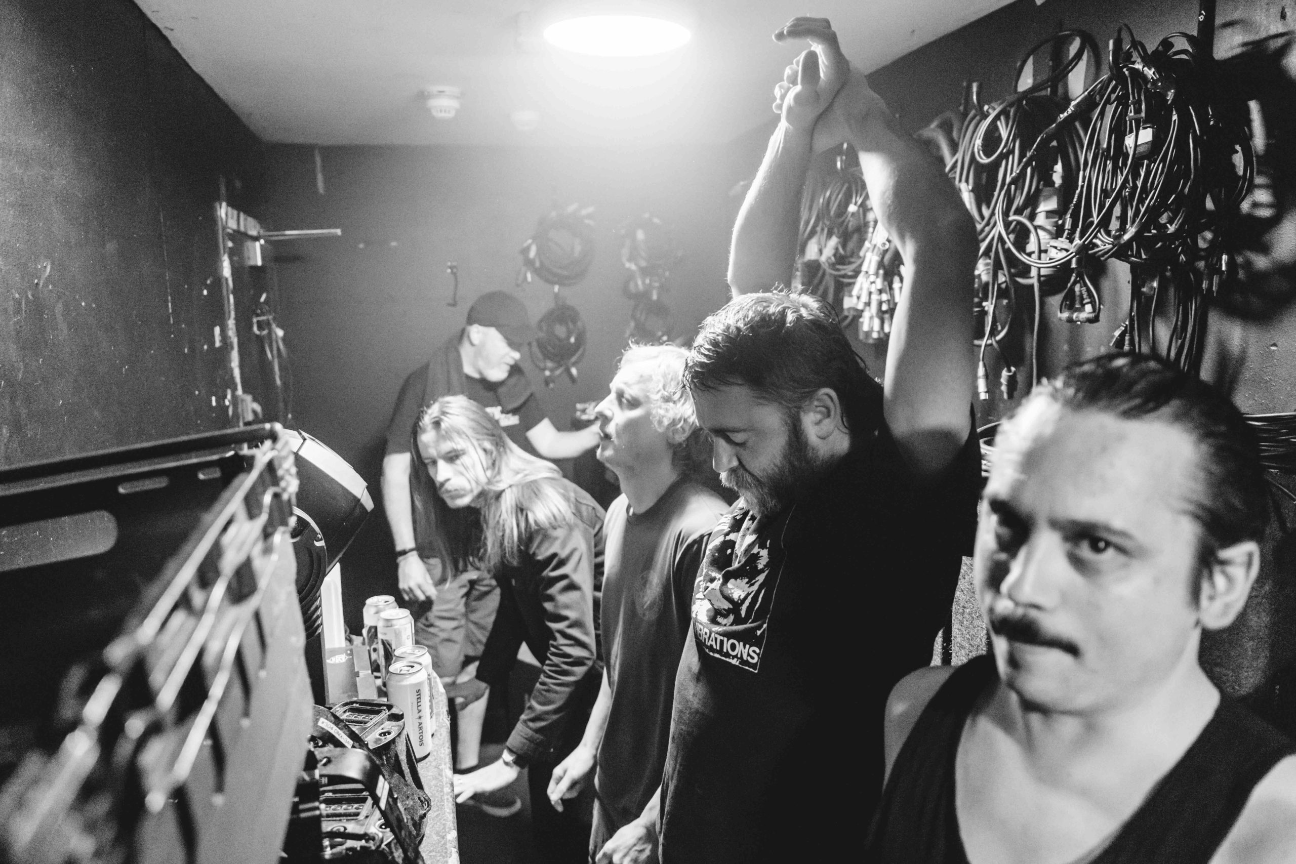 Pigs x7 backstage at Rescue Rooms, Nottingham