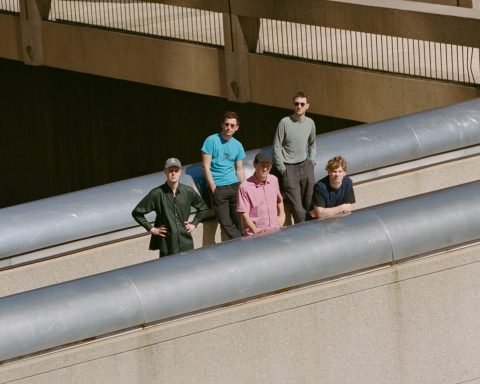 Squid band promotional shot for album 'Cowards'