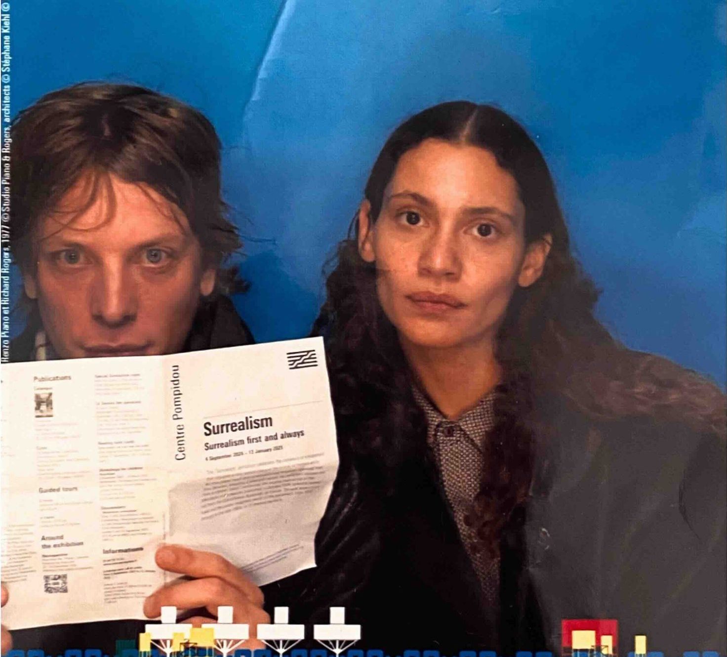 Rough Trade duo Beguiling Junior on blue background