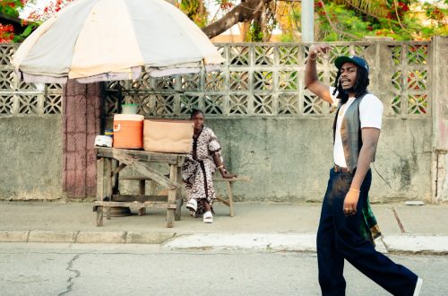Nigerian rapper Knucks on an African street