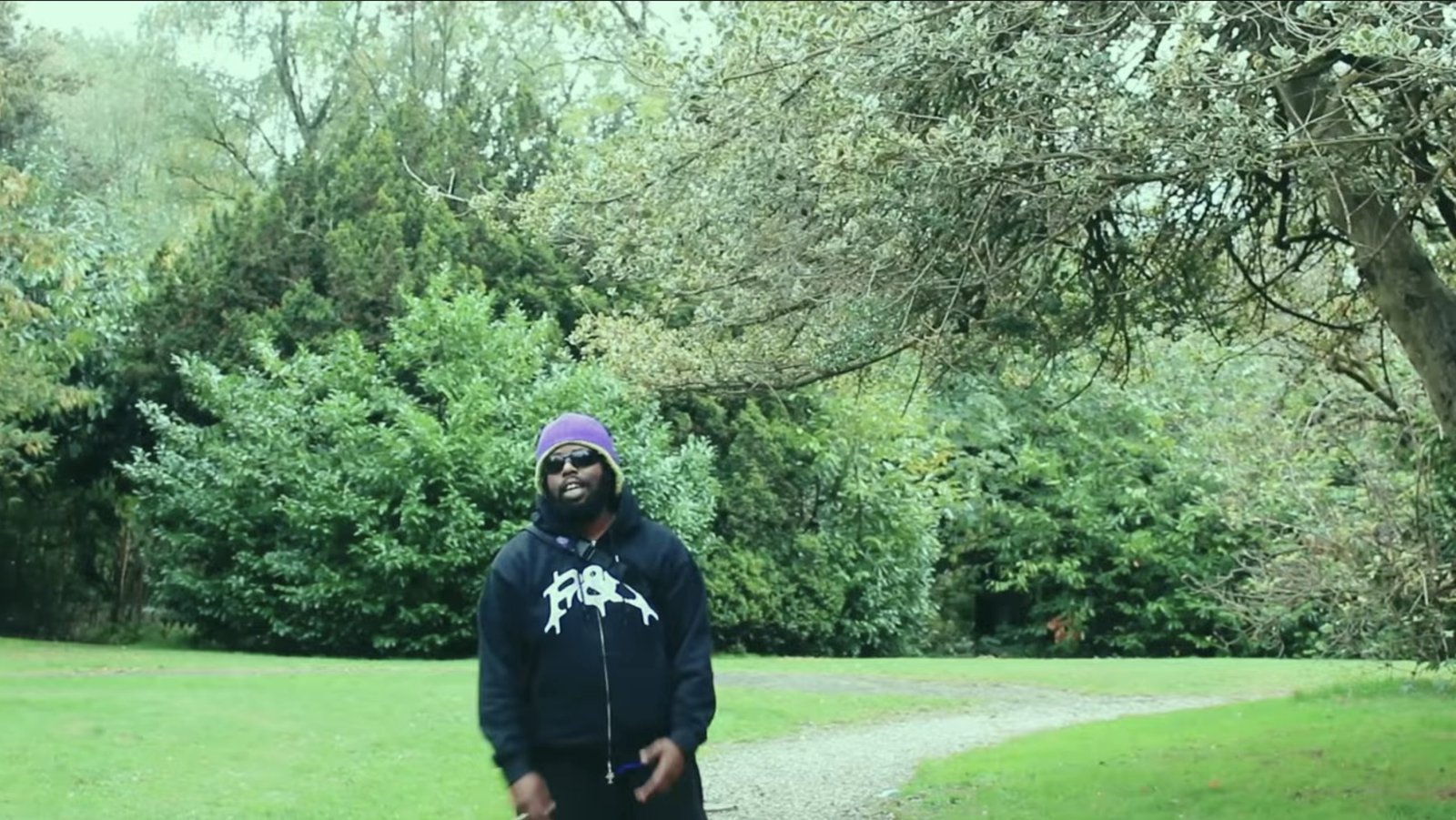 rapper Tony Bontana in a park